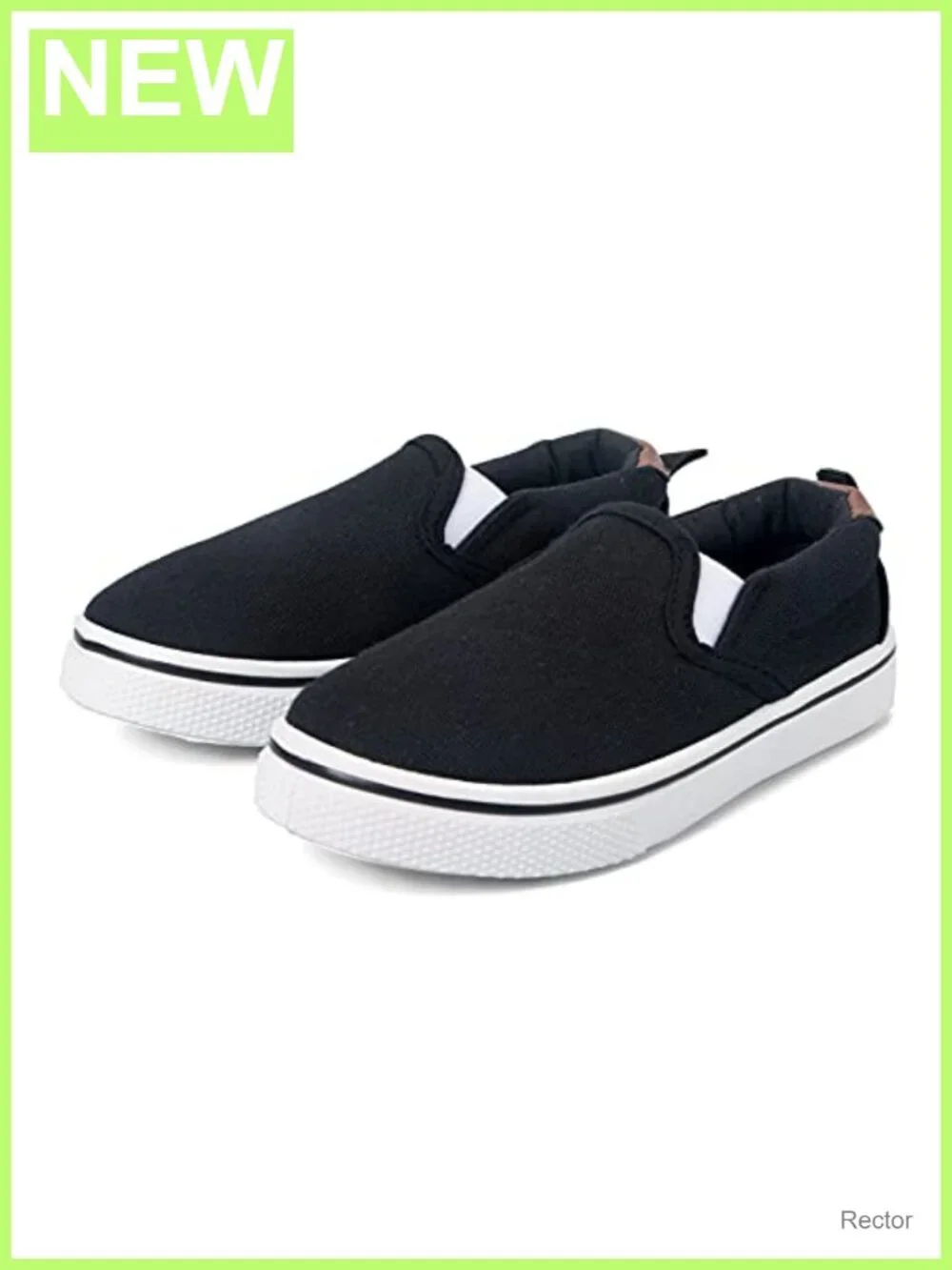 Toddler Canvas Slip-On Sneakers Breathable Lightweight Kids Walking Shoes